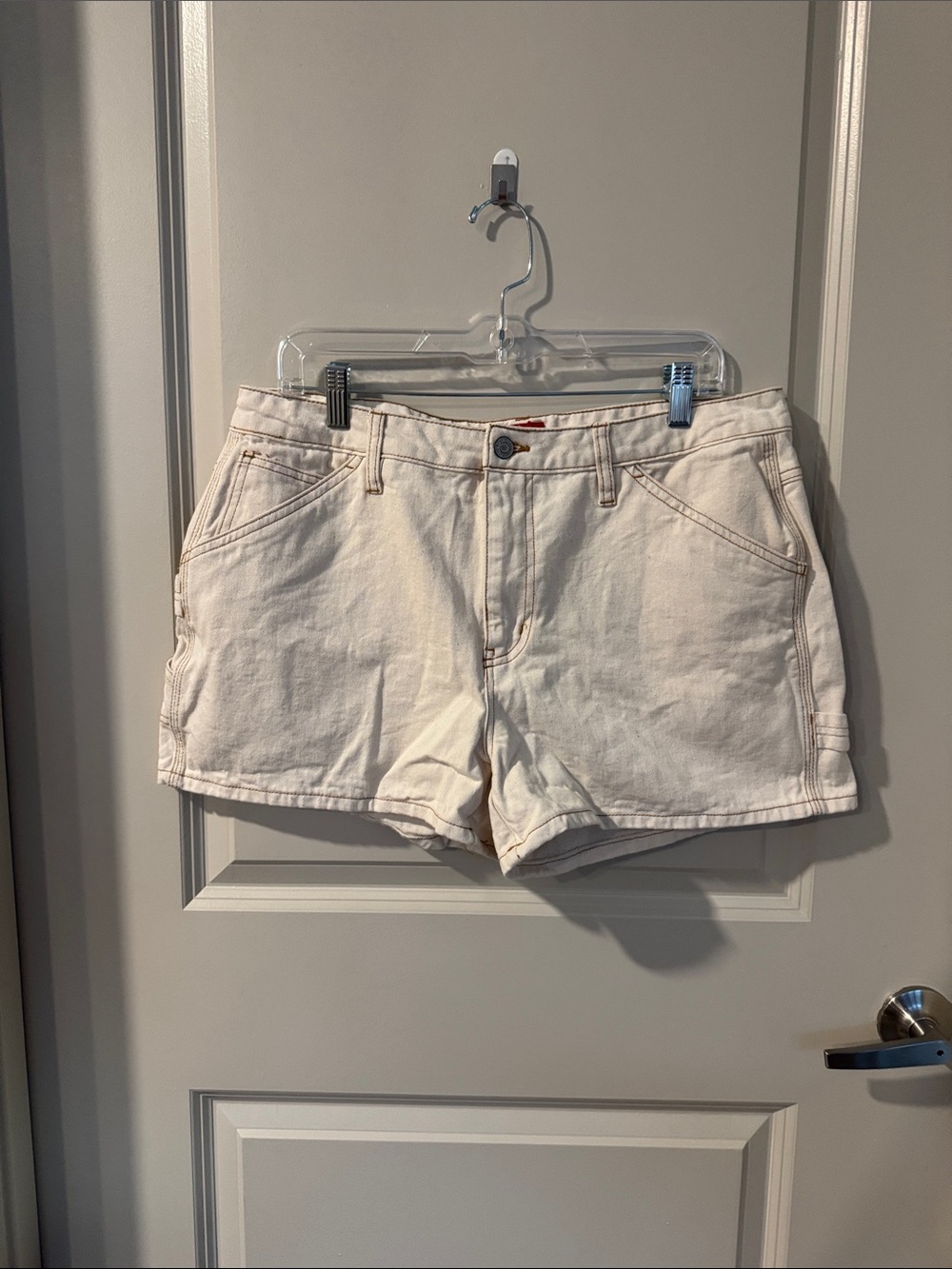 Dickies Off-White Denim Shorts